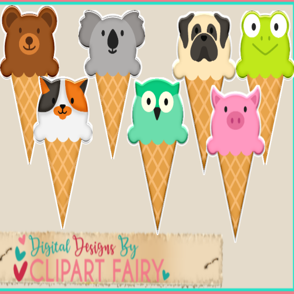 Ice Cream Cone Animals